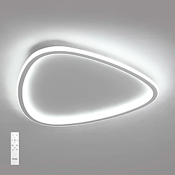 Люстра Feron AL6090 TRIANGLE 60W LED світлодіодна накладна треугольна 3000K-4000K-6500K з пультом ДУ 400х37мм 3840Lm
