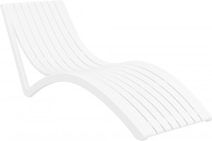 Шезлонг пластиковий Slim от Siesta Exclusive, White