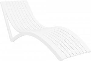 Шезлонг пластиковий Slim от Siesta Exclusive, White