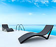 Шезлонг пластиковий Хвиля, Siesta, Black, фото 6