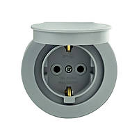 Розетка із заземленням із накладною кришкою сірий xOne
