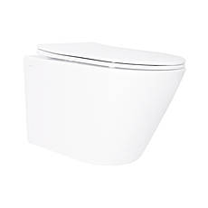 Унітаз підвісний Qtap Swan безободковий Ultra Quiet з сидінням Soft-close QT16335179W