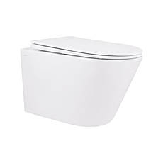 Унітаз підвісний Qtap Swan безобідковий з сідінням Soft-close QT16335178W