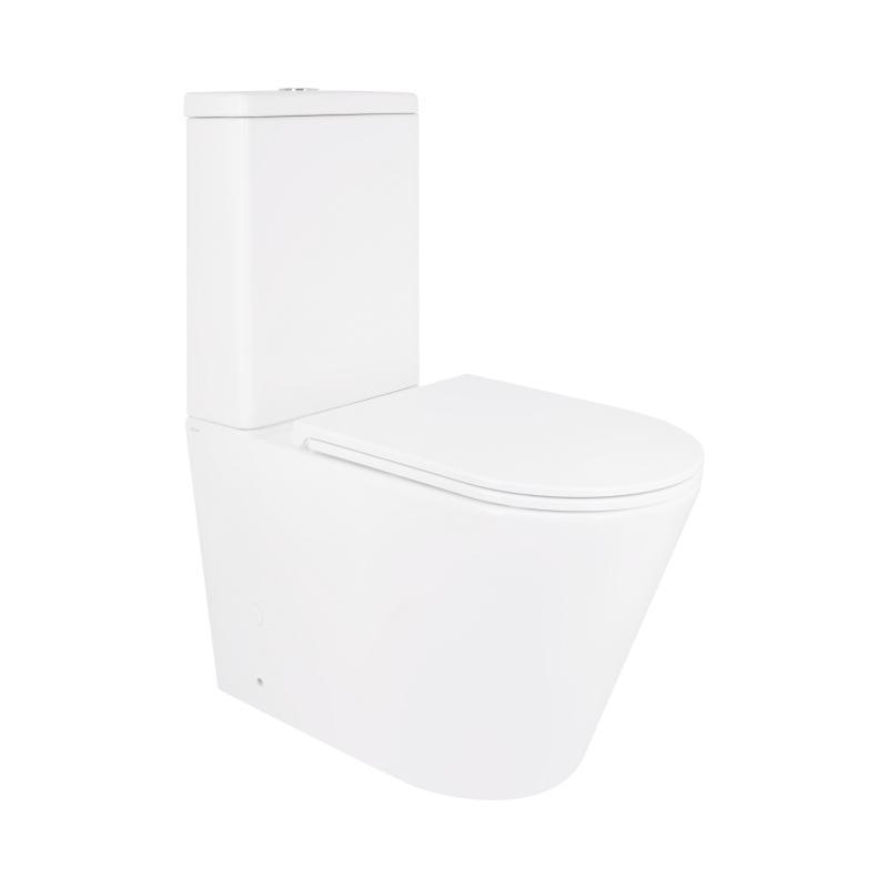 Унітаз-компакт Qtap Scorpio безобідковий Ultra Quiet із сидінням Soft-close QT14222125AUQW, фото 1