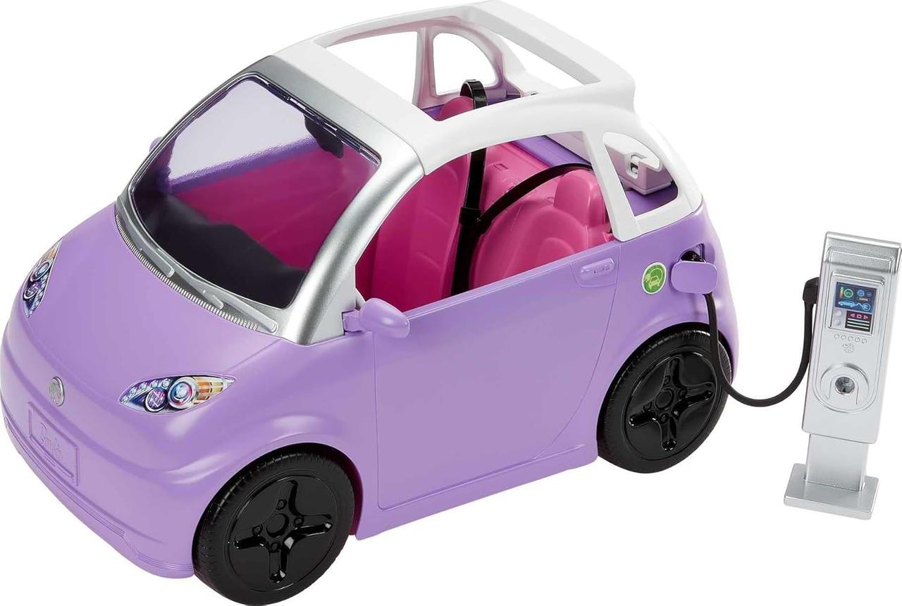 Електромобіль Барбі із зарядною станцією Barbie Electric Vehicle with Charging Station HJV36