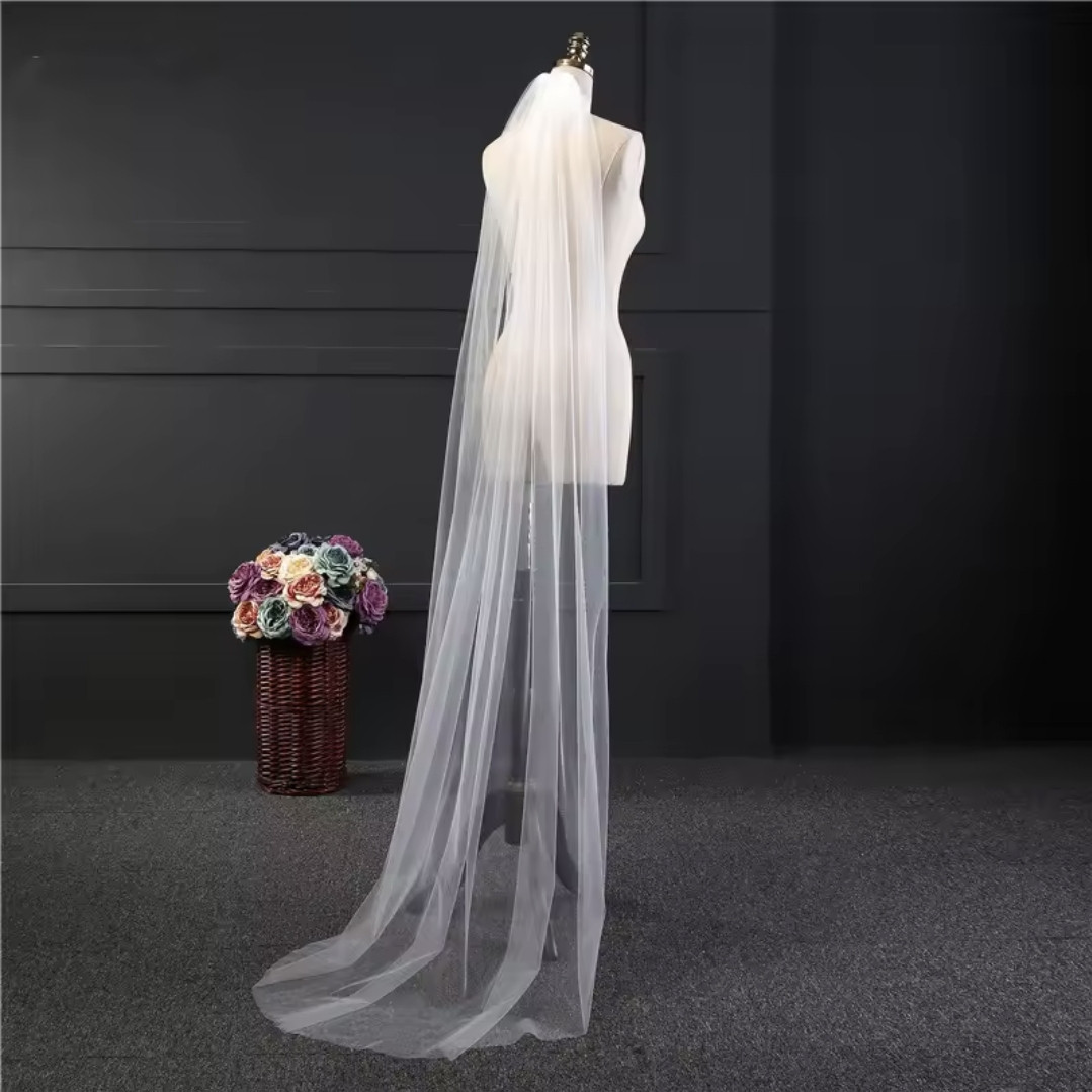 Фата довга /veil wedding long на гребінці
