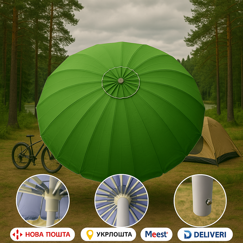 Monsen Premium+ MAX Umbrella – топова професійна торгова парасолька з Туреччини 16 спиць 3,5 м