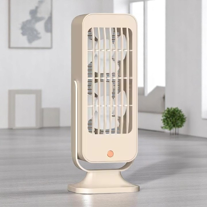 Акумуляторний вентилятор із підвійними лопатями МКС119, 1200 мАг, 3 швидкості, портативний, 5 Вт, фото 1