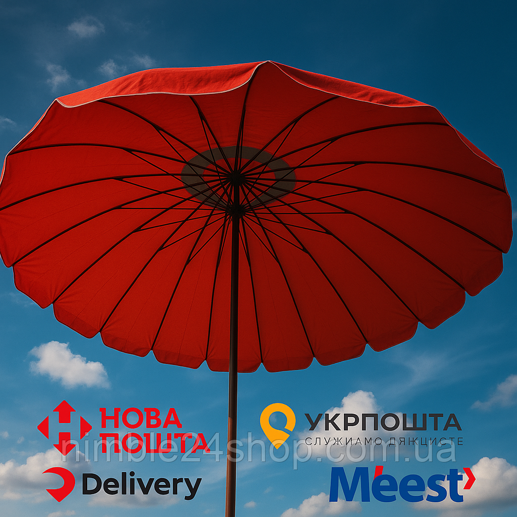 Професійна торгова парасолька KARAMAN 3,3м 16 спиць | Вітровий клапан УФ-захист