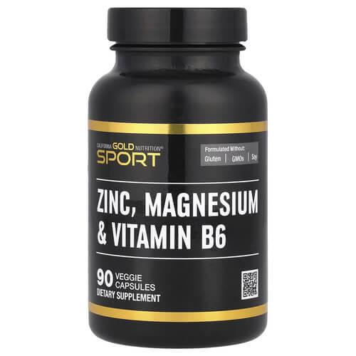California Gold Nutrition Zinc Magnesium & Vitamin B6 90 рослинних капсул