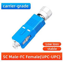 Оптико-волоконний перехідник SC/UPC-male to FC/UPC-female, одномодовий адаптер FTTH