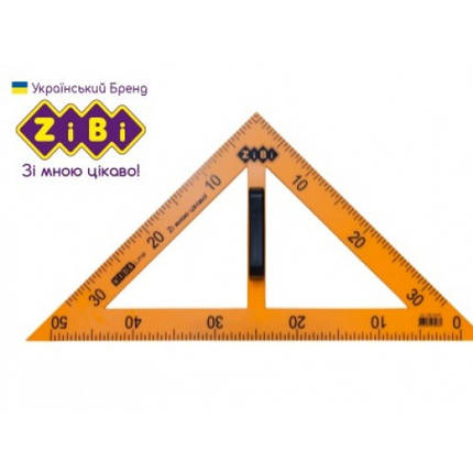 ДЛЯ ШКІЛЬНОЇ ДОШКИ Косинець Zibi 5639 50см 90/45 TEACHER (1), фото 1