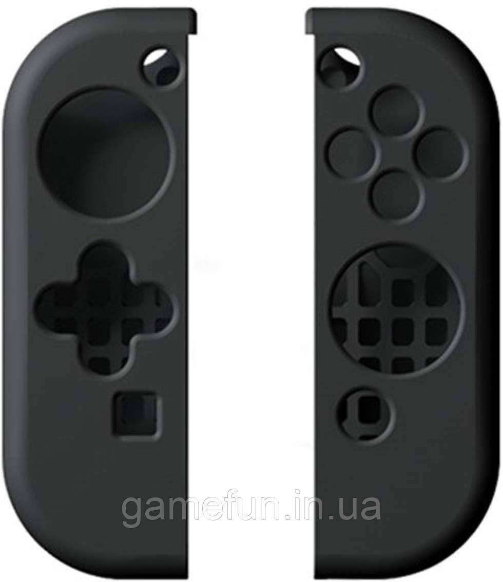 Силіконовий чохол для Joy-Con контролера Nintendo Switch Black, фото 1