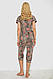 Піжама жіноча з принтом, колір бежевий, 243R19012, фото 4