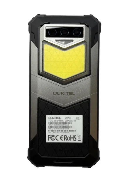 Задня кришка Oukitel WP26 з антенами та ліхтарем (Оригінал з розбору) Black (Відновлений), фото 1
