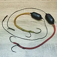 🇺🇦 Готовий повідець «Catfish» для лову сома з підводним поплавком , 2 гачка Claw √6/0 🇺🇦