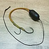 🇺🇦 Готовий повідець «Catfish» для лову сома з підводним поплавком , 2 гачка Claw √6/0 🇺🇦, фото 4