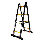 Драбина-трансформер телескопічна GTM 2x4 сходинок (KME3034B/1.7+1.7)