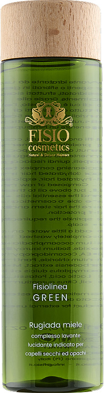 Шампунь очисний для сухого та тьмяного волосся Green Rugiada miele Fisio, 250 мл, фото 1