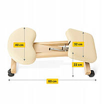 Колінний стілець ортопедичний 4FIZJO Pure регульований, на коліщатах Beige (P-5905973402804), фото 4