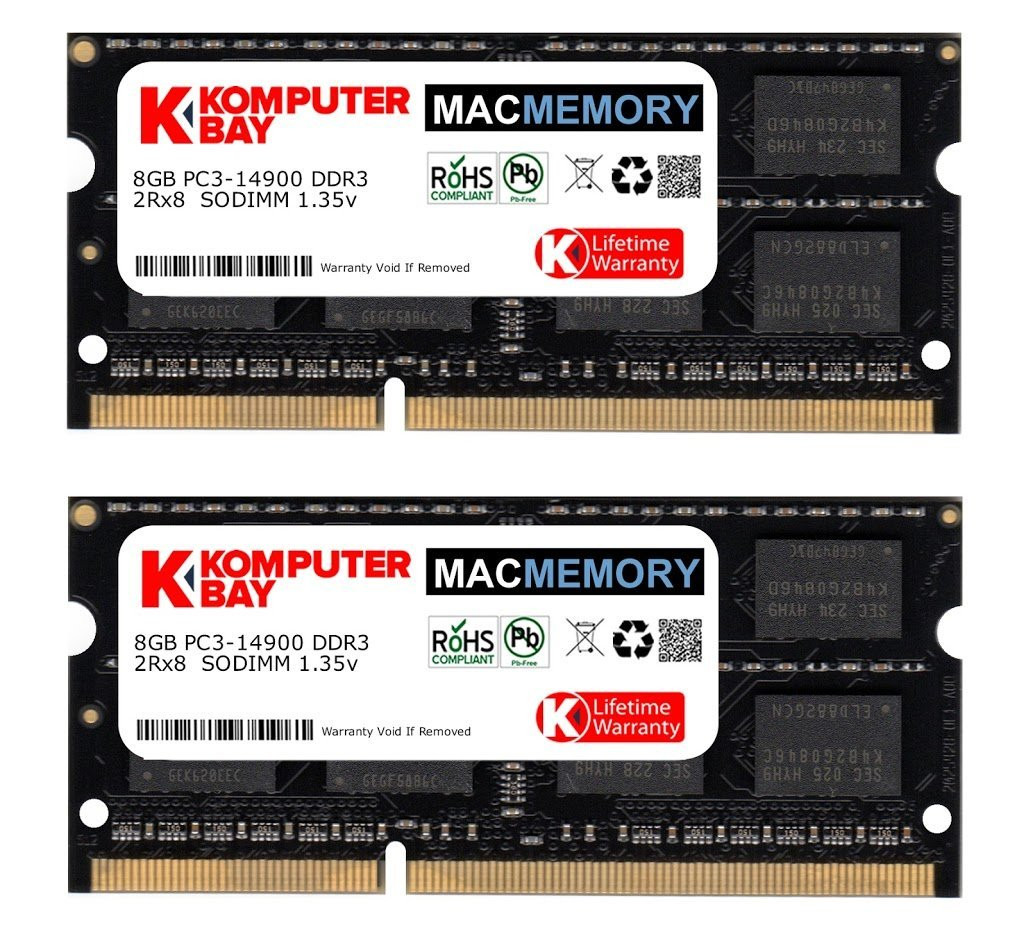 Пам'ять Kompyterbay Samsung 16 GB (2X8GB) DDR3 SODIMM 1866MHz 14900 iMac 2015 macbook