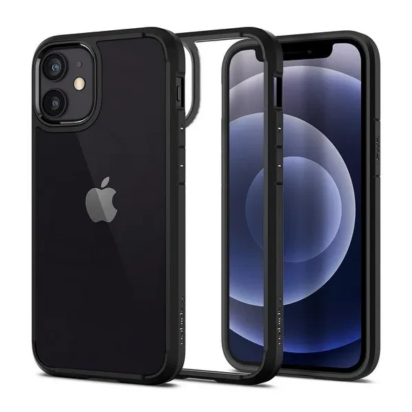 Чохол-накладка Spigen Crystal Hybrid для iPhone 12 Mini Black, фото 1