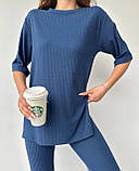 Костюм жіночий футболка та штани рубчик мустанг 42-44 44-46, фото 5