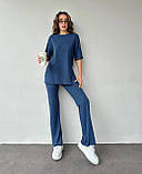 Костюм жіночий футболка та штани рубчик мустанг 42-44 44-46, фото 6