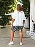 48-60 Жіночий літній трикотажний костюм футболка з шортами, фото 7