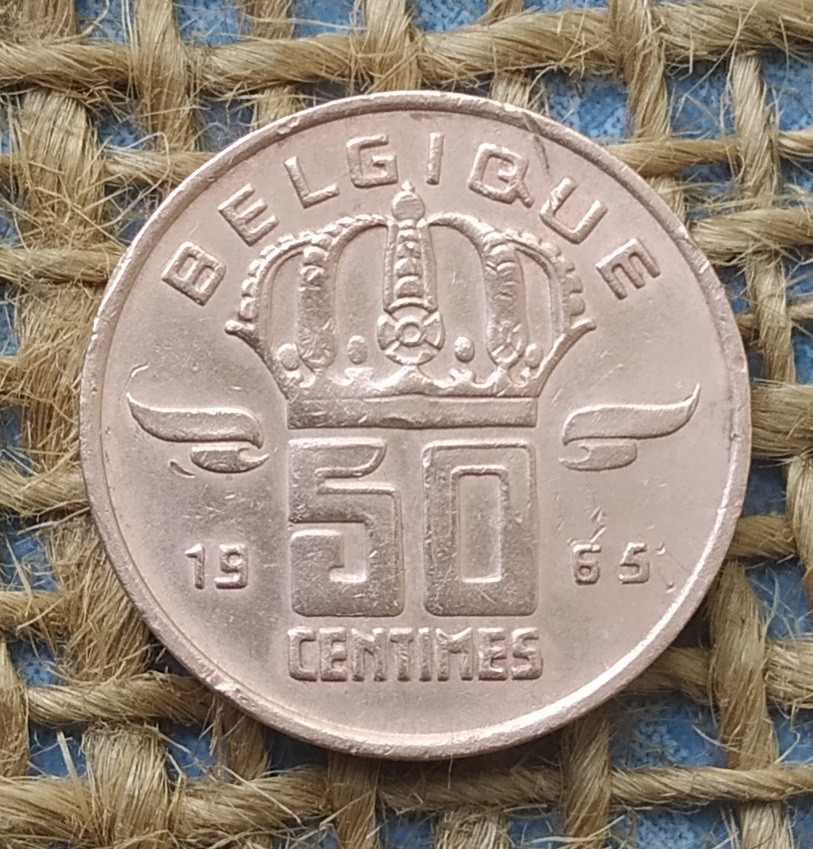 50 сантимiв 1965 року. Бельгiя