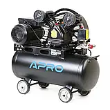 Компресор двоциліндровий Apro OFBD-50 2.2 кВт 402 л/хв 8бар 50 л (2 крани) + олива 0,5 л (850181), фото 4