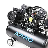 Компресор двоциліндровий Apro OFBD-50 2.2 кВт 402 л/хв 8бар 50 л (2 крани) + олива 0,5 л (850181), фото 10