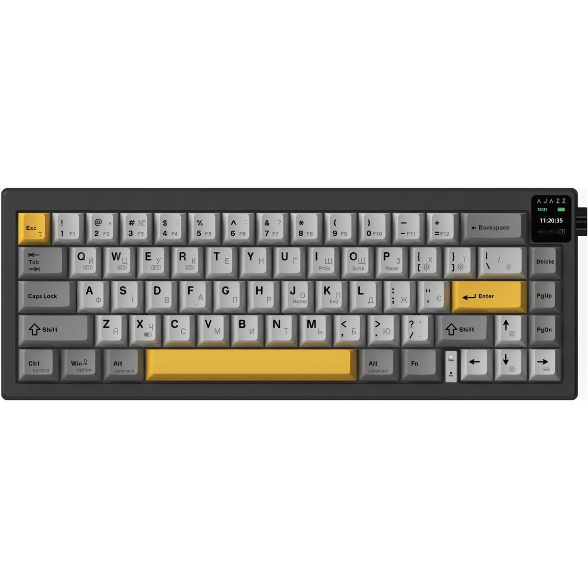 Клавіатура бездротова Ajazz AK650 Flying Fish Switch Black (AK650-FF-BGY), фото 1