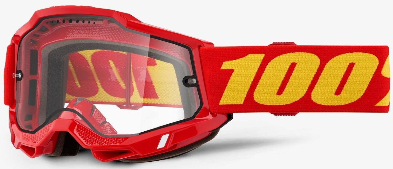 Маска кросова 100% ACCURI 2 ENDURO Goggle Red Dual Clear Lens