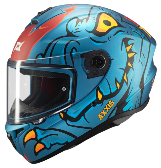 Мотошолом AXXIS DRAKEN S Dinotoon C7 Matt Blue L