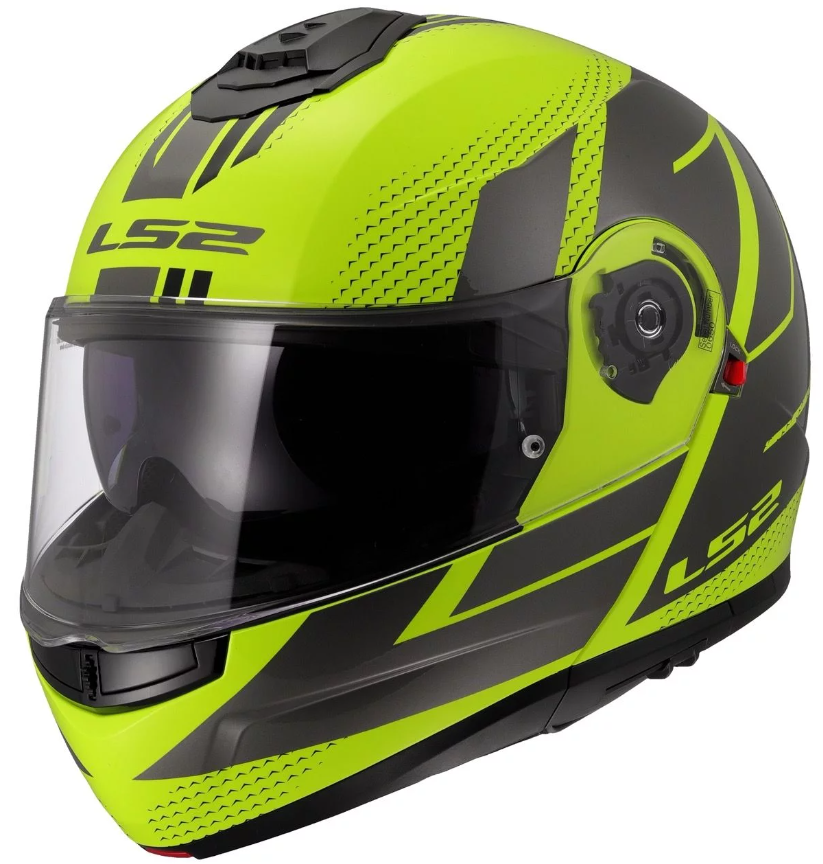 Мотошолом LS2 FF908 Strobe II Code Hi-Vis Yellow Grey L