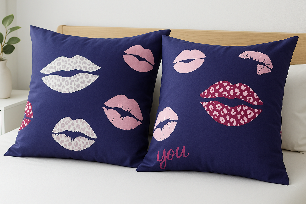 Наволочка (Бязь) "Lips" | 70х70 від 2х шт., фото 1