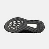 Женские кроссовки Adidas Yeezy 350 Black Рефлективні шнурки, фото 6