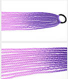 Хвіст на резинці накладна з косами B47 12 шт омбре 60см 50гр фіолетовий/бузковий, фото 2