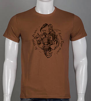 Футболка чоловіча Козак 2503м (Уп.4шт M-XXL), Кориця