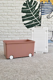 Ящик для зберігання іграшок Tega Junior середній розмір, Рожевий