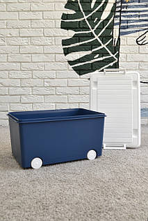 Ящик для зберігання іграшок Tega Junior середній розмір, Синій