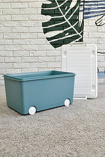 Ящик для зберігання іграшок Tega Junior середній розмір, Мʼятний