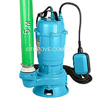 Насос погружний фекальний побутовий з подрібнювачем 2600 Вт насоси для каналізації, вигрібних ям брудної води WQD