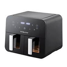 Аерогриль-фритюрниця SOKANY SK-10005, 10л, сенсорна,  2400Вт, чорний