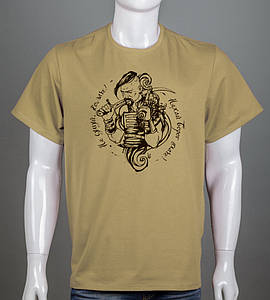 Футболка батал Козак 2503б (Уп.4шт 3XL,4XL), Бежевий