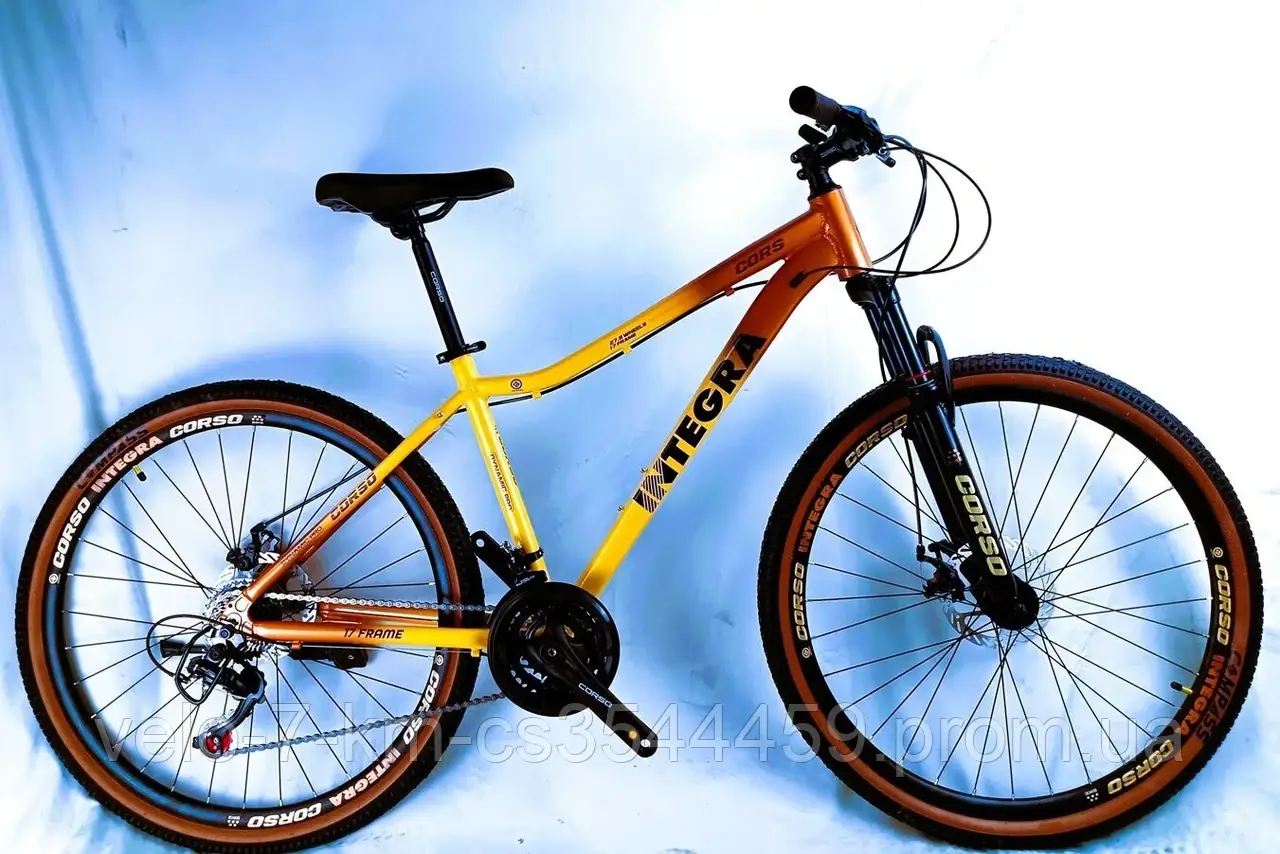 Велосипед Спортивний Corso «Integra» 27,5" дюймів рама алюмінієва 17", обладнання Shimano 21 швидкість, зібран 75%