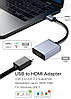 Адаптер USB-HDMI, USB 3.0/2.0-HDMI для кількох моніторів 1080P, сумісний із Windows XP/7/8/10/11, фото 3