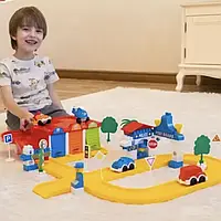 Ігровий набір Паркінг ТехноК 99 деталей Дитячий паркінг для машинок Гараж трек для машинок Дитячий гараж
