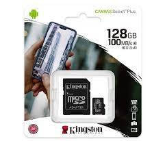 Карта пам'яті Kingston microSDXC 128GB Canvas Select Plus Class 10 UHS-I U1 V10 A1 + SD-адаптер (SDCS2/128GB)